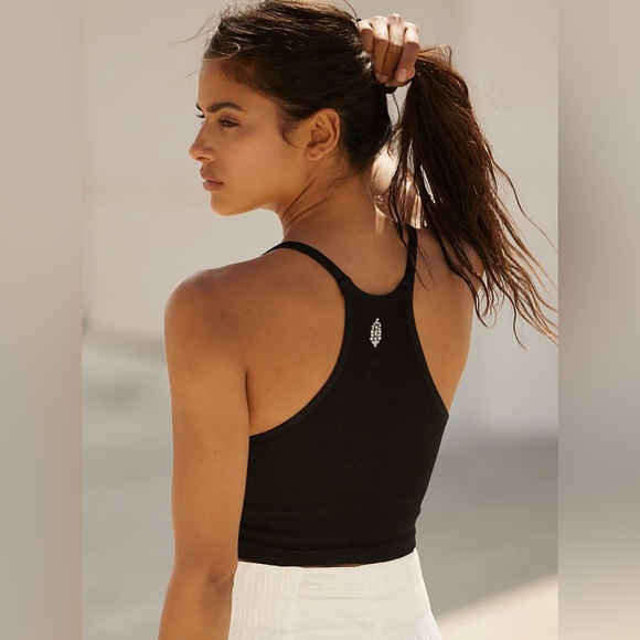 🛑 SOLD OUT 🛑 Free People Movement Happiness Runs Crop Top Black XL NEW - Picture 12 of 13